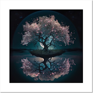 Tree of Life - Reflecting Cherry Blossom Posters and Art